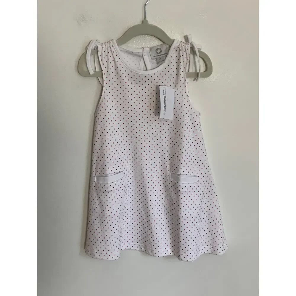 The Proper Peony Pima Girls Dottie Sleeveless Dress‎ NWT size 2T
